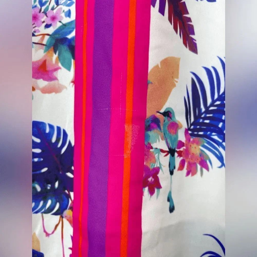 Hatley Tropical Floral Sleeveless Shift Dress XS White Pink Blue Resort Beach - Picture 8 of 11